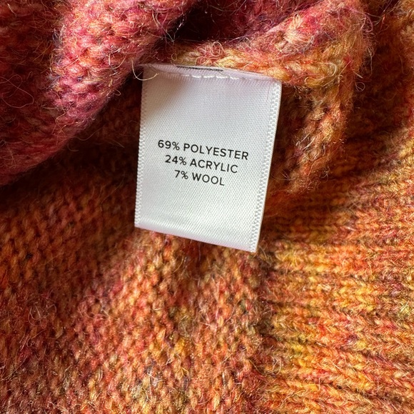 Alison Joy Kayla Puff Sleeve Pullover sweater pink orange ombré size XS - Picture 8 of 14